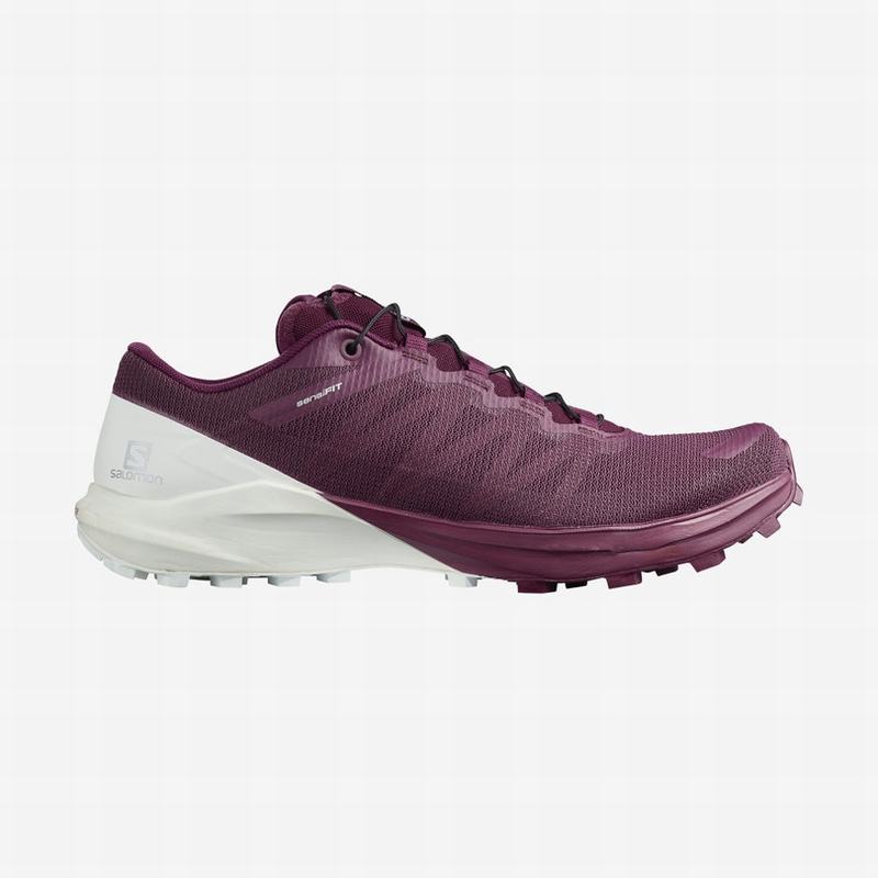 Salomon Singapore Womens Trail Running Shoes - SENSE PRO 4 Purple/White | 36472-XYJS